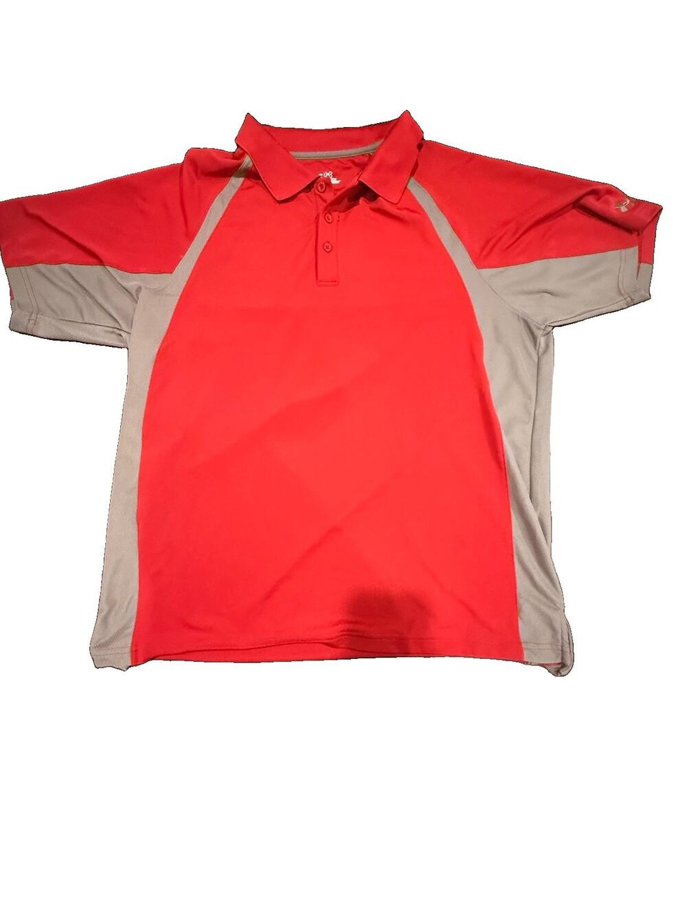Under Armour HeatGear Polo Shirt Men’s XXL Red Gray Performance Golf Athletic